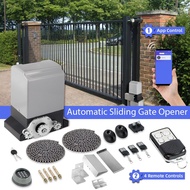 1500Kg 550W Automatic Door Opener Electric Sliding Gate Opener Kit  AC Motor Gate Door Operators Kit With 4 Remote + APP Control