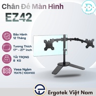 ErgoTek EZ42 Computer Monitor Stand 360 Rotation Flexible Adjustable Desktop Monitor Mount