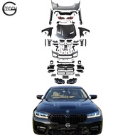 F10 car bumper For BMW 5 Series F10 F18 Facelift 2023 G30 M5 CS bodykit CS Hood fenders F10 to G30 k