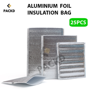 5/ 10/ 25/ 50pcs Aluminium Foil Insulation Bag Fresh Frozen Takeaway Food Delivery Packaging Meat Pi