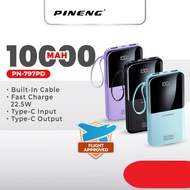[NEW] Pineng PN-797PD 10000mAh 22.5W Fast Charge Built in Cables PN797/PN931 Pineng Powerbank