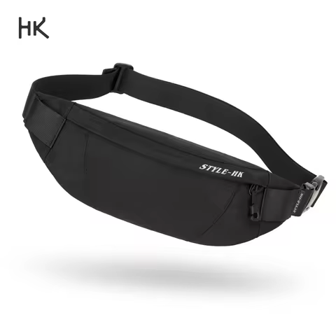 HK Men's Waist Bag Casual Travel Fanny Packs For Men Crossbody Bag Lightweight Messenger Sling Bag M