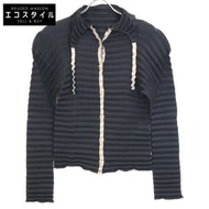 三宅一生 IM12FJ953 黑色 x 金色褶襉長袖襯衫 2