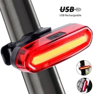 ไฟท้ายไฟท้ายขี่จักรยานกลางคืนไฟคู่สีขาวสีแดงใช้ไฟจักรยานชาร์จไฟ USB จักรยานเสือภูเขากลางแจ้งอุปกรณ์รถจักรยานท้ายรถ