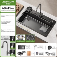 JIAYUN | Single Large Basin 304 Stainless Steel Sink 68x45cm