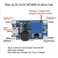 Step up micro usb 2A DC to DC Regulator power amplifier mobil 12v 24v