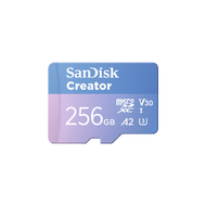 SANDISK ไมโครเอสดีการ์ด Extreme microSDXC (Creator) ความจุ 256GB สีม่วง-ฟ้า