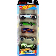 2024 Hot Wheels - NETFLIX "Let's RACE" 5 Pack - 2 Tuff, Twin Mill, Rocketfire