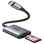 UGREEN SD Card Reader, Aluminum USB C to Micro SD/SD Card Adapter, Thunderbolt 3 for TF/UHS-I/SDXC/S