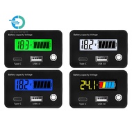 6140 DC8-30V LCD Display Battery Level Detector Battery Capacity Indicator USB3.0+Tpye-C Output 6 Mo