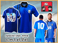 ใหม่ !! เสื้อฟุตบอล ทีมชาติ อาเจนติน่า ย้อนยุค เกรดแฟนบอล Argentina Away Retro Jersey 1994