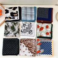 SQUARE WOMEN'S COTTON SCARF 68x68CM SOFT NECKLACE, HEADS, BOW TIE... SUPER BEAUTIFUL CODE 68x68CT - 