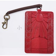 Little Witch GU199-1 Demon Slayer Tanjiro Midouko Branded Leather Spring Retractable Id Holder Ident