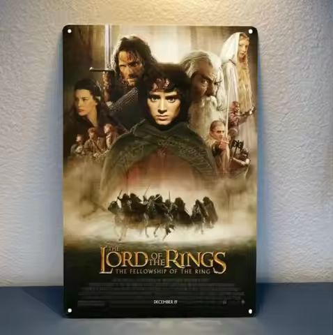 1u,Lord Of The Rings - Fellowship Of The Ring - Movie Metal Poster Tin Sign 20x30cm-aluminum-aluminu