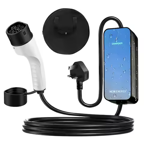 13A 230V EV Charging Cable EV Charger 5Meter 3 Pin Type 2 Electric Vehicle Car Fast Charger Plug UK 