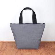 【簡約灰】手提袋 / 防水 保溫保冷 ykk拉鍊 防潑水便當袋 環保袋