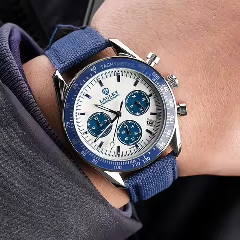 2024 LAULEX luxury top AAA multi-function chronograph 30M water-resistant fashion business stainless