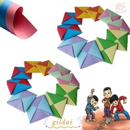 GILDAI 10pcs Ddakji Paper Flip Toy, Hard Cardboard Blue Red Ddakji Korea Game,   Props Role-Playing 