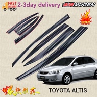 AMAZING 4PCS TOYOTA ALTIS 2004-2008 CAR MUGEN STYLE AIR PRESS WINDOW DOOR VISOR PROTECTION ACCESSORI