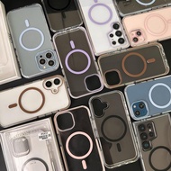 Clear Acrylic Case Rechargeable Color Edge For Model i11 12 promax 13 14 15 16 s24ultra s25ultra