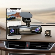 WiFi Dash Cam for Car 3-Channel Recorder with Parking Mode Dash Cam WiFi 3 Saluran untuk Kereta deng