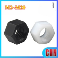 Nylon Hex Nut Nut Black/White/Transparent Nylon Hex Nut M2/M2.5-M20 [snow02]