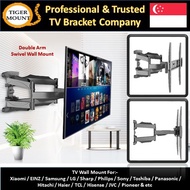 TV Bracket/Monitor Screen Universal Swivel Wall Mount/Double Arm Full Motion 32 inch to 58 inch/Vesa Within 40x40cm (Q5)