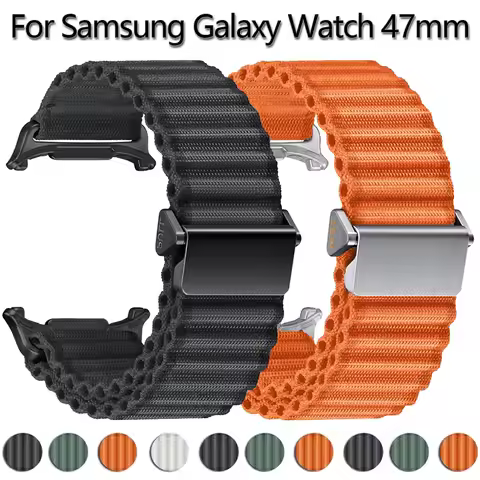 Ocean official Strap for Samsung Galaxy Watch 7 Ultra 47mm Band Nylon Wristband Bracelet for Galaxy 