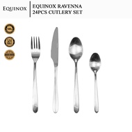 Equinox 18/10 Cutlery Set Stainless Steel Spoon Fork Knife - Ravenna (24 Pcs)