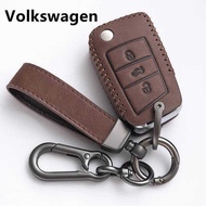 Brown Fashion Car Key Case Cover VW Golf 7 Tign For Seat Ateca Leon FR 2 Ibiza Skoda Octavia Kodiaq
