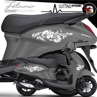 GRAND FILANO FLOWER STRIPING STICKER CUTTING/496A/ MOTORCYCLE STICKER STRIPING,/ STICKER FLOWER SILH