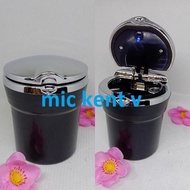 asbak mobil led /asbak rokok portable hitam chrome mobil agya/ayla