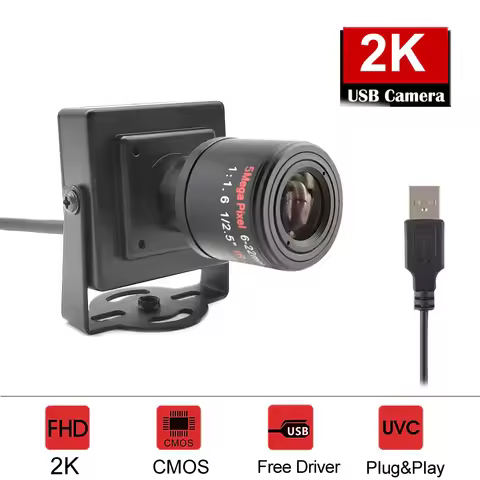 NEOCoolcam HD 6-22mm Varifocal Manual Zoom Lens 4MP 30fps 2560x1440 MJPG High Speed UVC USB 2K PC We