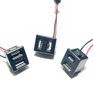 預訂USB母座 type-c雙層插口usb a母 燈具充電插口電源插座帶線連接器