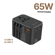 Mazer Travel Adapter Infinite.Travel World GAN PD 65W 160W Travel Charger | 2 Years Warranty