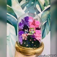 ❤️蛇柱戀柱永生花玻璃球❤️ Qposket 永生花束 永生花擺設 永生花小夜燈 畢業禮物 figure 生日禮物 情人節禮物 結婚禮物 周年紀念禮物 禮物推介 玻璃球擺設 花 保鮮花相框 永生花相框