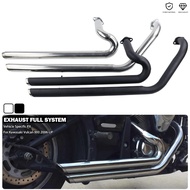 2-Into-2 Full Exhaust System Slash Cut Muffler Fit For Kawasaki Vulcan S 900 VN900 Custom SE VN900C 