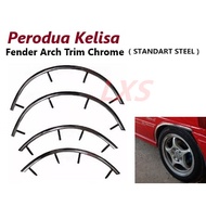 Perodua Kelisa Fender Arch Trim Stainless Steel Chrome Garnish