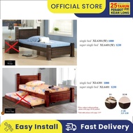 KLSB Single Wooden Bed / Solid Wood Single Bed / Katil Kayu Bujang / Export Quality / Katil kayu sol