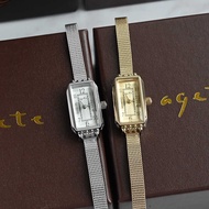 AGETE Medieval Wheat Ear Niche Carved Retro Small Gold Watch Fashionable Unique Square Head Watch Tr