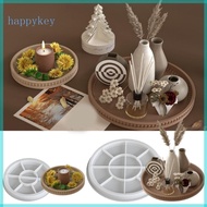 HAP Large Round Plate Shaped Sturdy Silicone Tray Decoration for Home and Event Use
