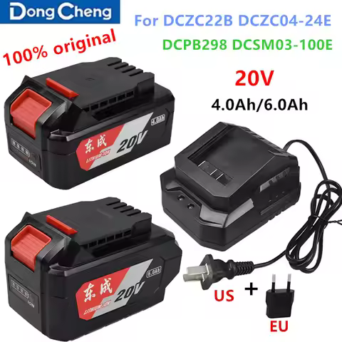 100%Original 20V 4.0Ah/6.0Ah for DongCheng FFBL2040 WSM03-100S WJZ05-13 WZC22S DCZC04-24 DCSM03-100E