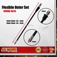 Brush Cutter Honda GX35 Flexible Shaft Outer Set Mesin Rumput