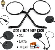 SUZUKI Smash 115-110 MOTORCYCLE |073 CLEAR SIDE MIRROR LONG STEM |CIRCLE SIDEMIRROR HIGH QUALITY ACC