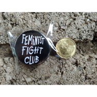 37MM FEMINIST FIGHT CLUB BUTTON BADGE [RIOT GRRRL] [FEMINISM]