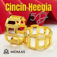 Heegia 5D Ring 916 Gold Original 916 Gold Budget Ring Fashion Ring Pure 916 Gold Fashion Ring 45UT