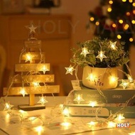 Takyee - LED星星暖黃燈串3米/20LED燈（恆亮+閃爍） 電池款 聖誕/新 節日日式裝飾