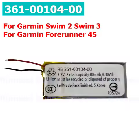 New Original Replacement 361-00104-00 80mAh Smart Watch Battery For Garmin Forerunner 45 / for Garmi