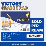VICTORY GRADE 3 PAD PAPER  PER REAM / 80 LEAVES PER PAD / CSS