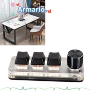 ARMARIO Mechanical|Keyboard, Plug and Play 3 Keys 1 Knob/4 Keys Mechanical Keyboard,  Lighting with 